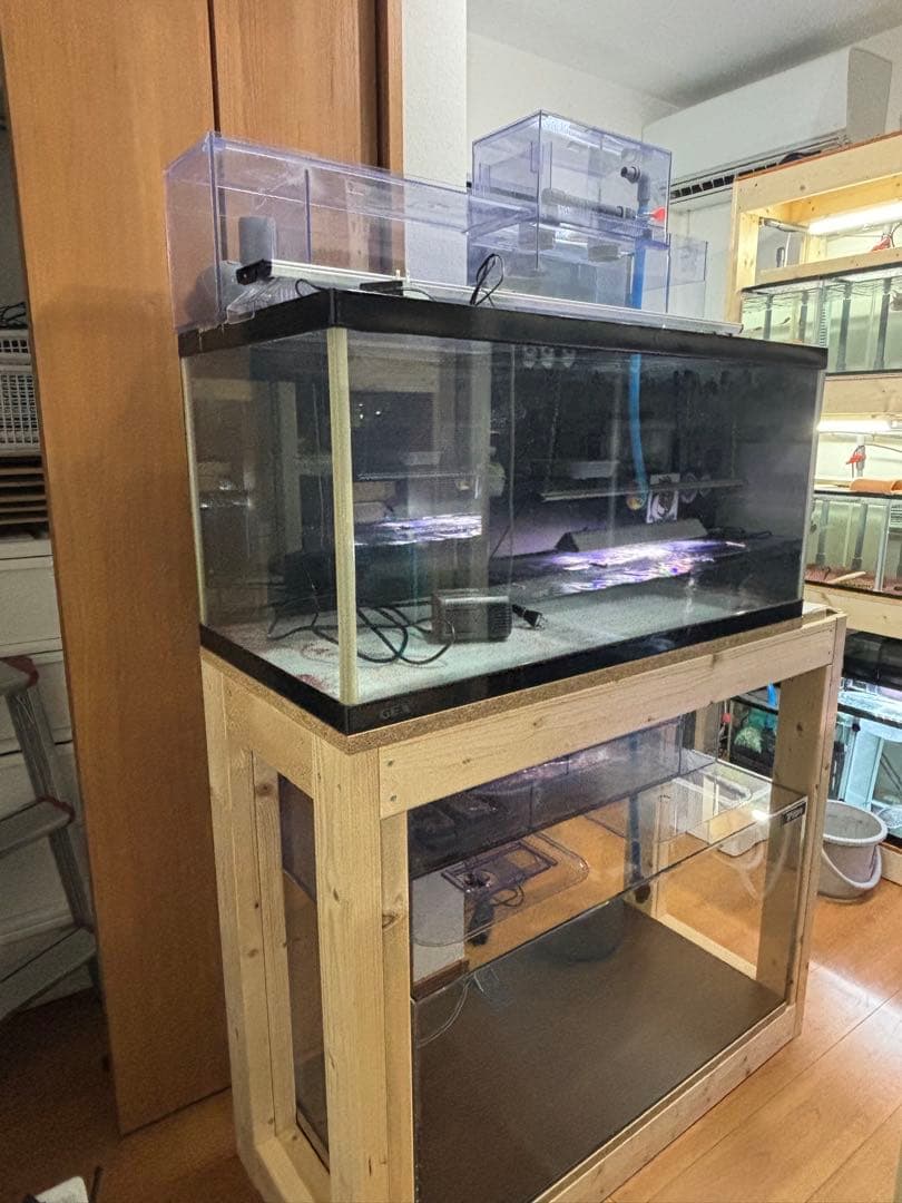 おまとめ特価】熱帯魚 水槽 90cm ライト 上部フィルター セット