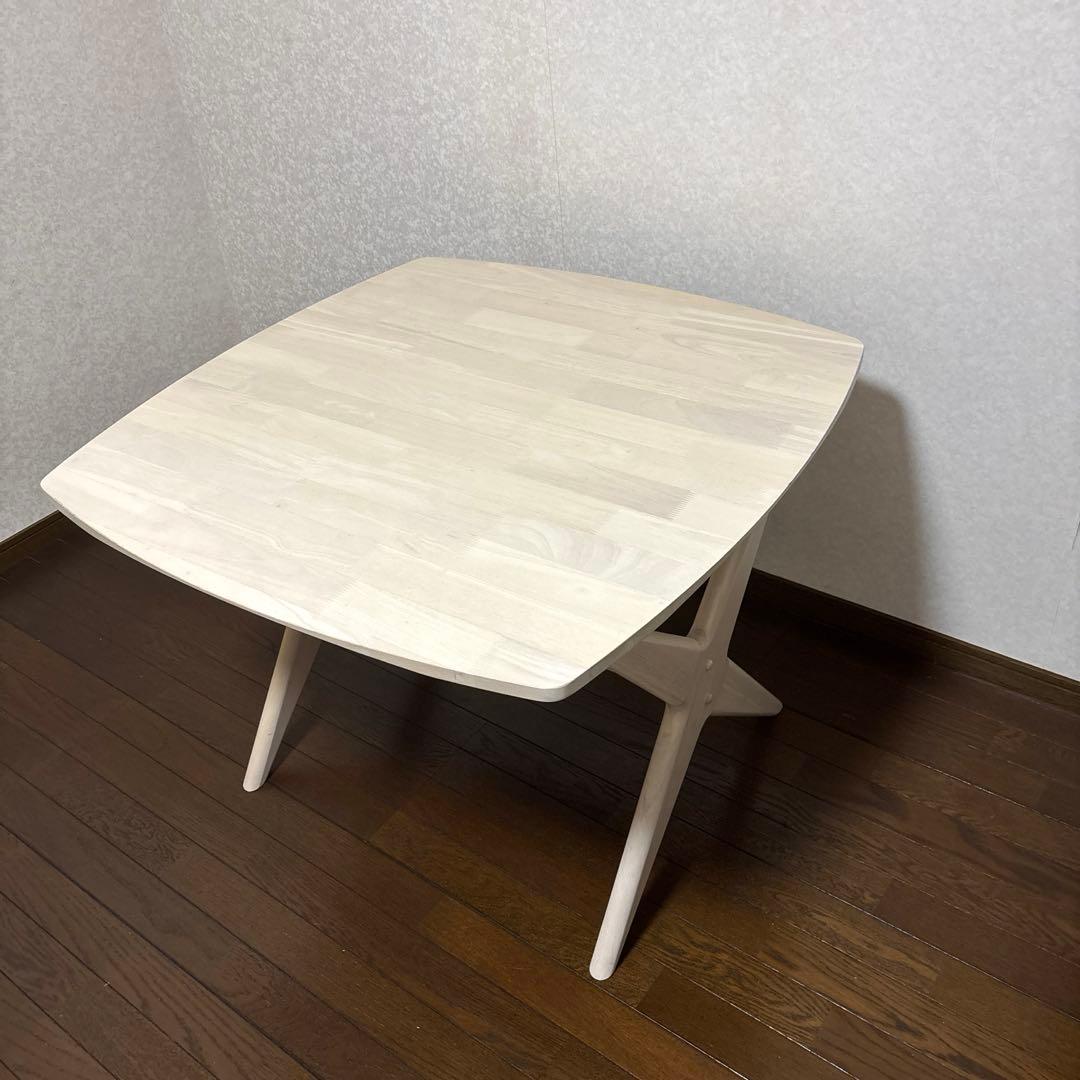 【美品】ニトリ リビングダイニングテーブル リラックスワイド ホワイト