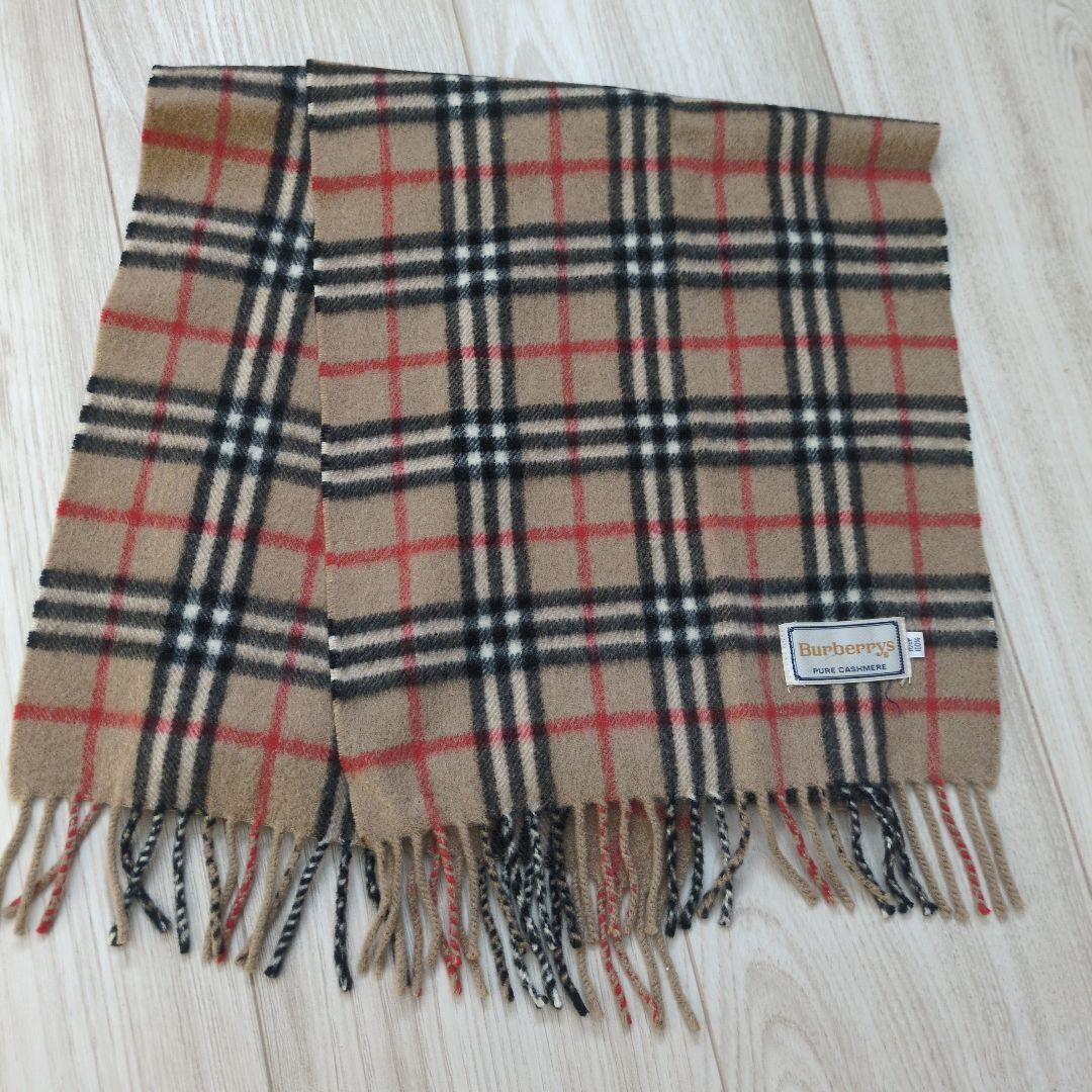 Burberrys チェック柄 純カシミヤマフラー - メルカリ