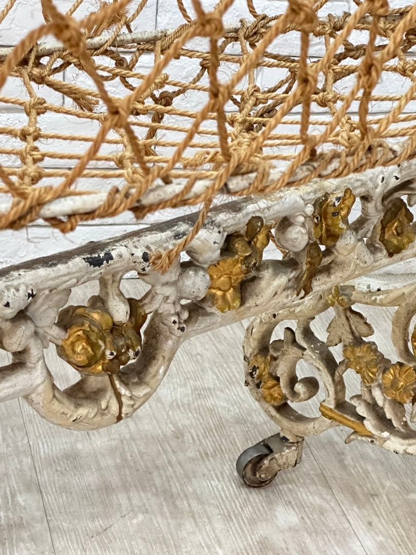 東京都内23区配送無料】アンティーク フランス製 ベビーベッド 什器