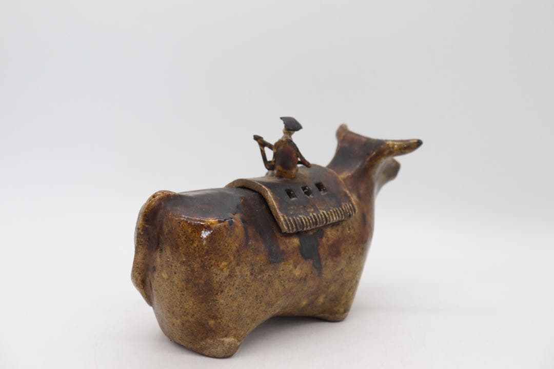 中国 磁州窯 黄釉 牛童子型香炉 送料込み250621 - メルカリ