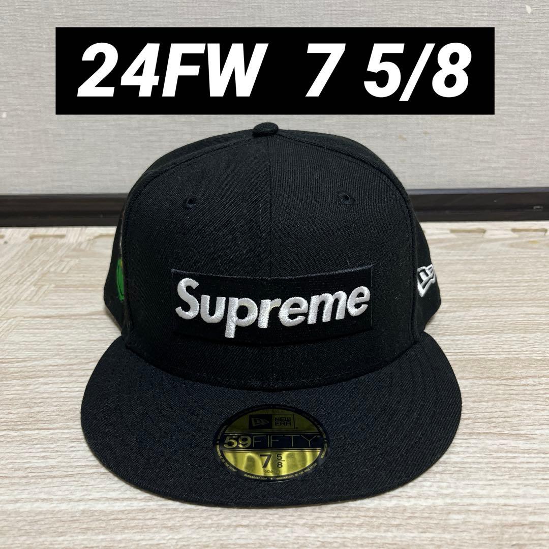 シュプリーム キャップ ボックスロゴ ニューエラ ブラック 7-5/8 22SS
