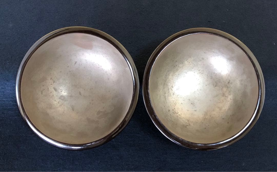 《R》懐石 酒器 蒔絵付 盃洗2客 深鉢 木製漆器 時代　250731F3