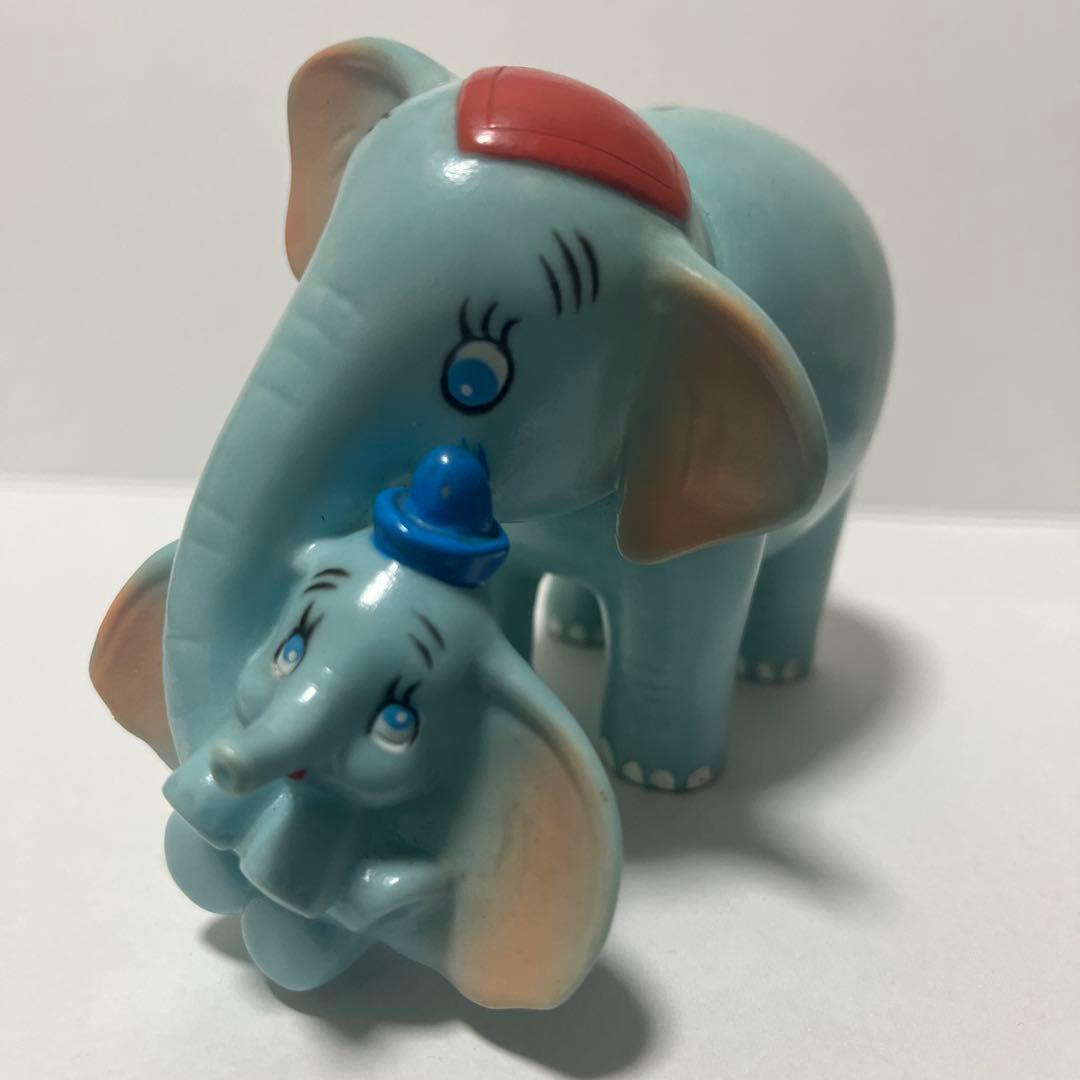 昭和レトロ ディズニー ダンボ親子 三菱銀行 ソフビ 貯金箱 非売品