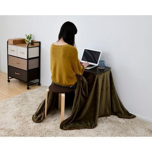 山善 こたつデスク1人用 パーソナルコタツGDX-F75(DB)-F