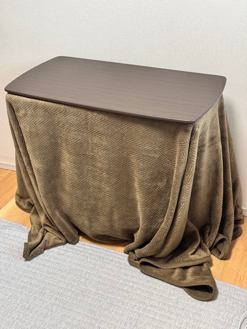 山善 こたつデスク1人用 パーソナルコタツGDX-F75(DB)-F