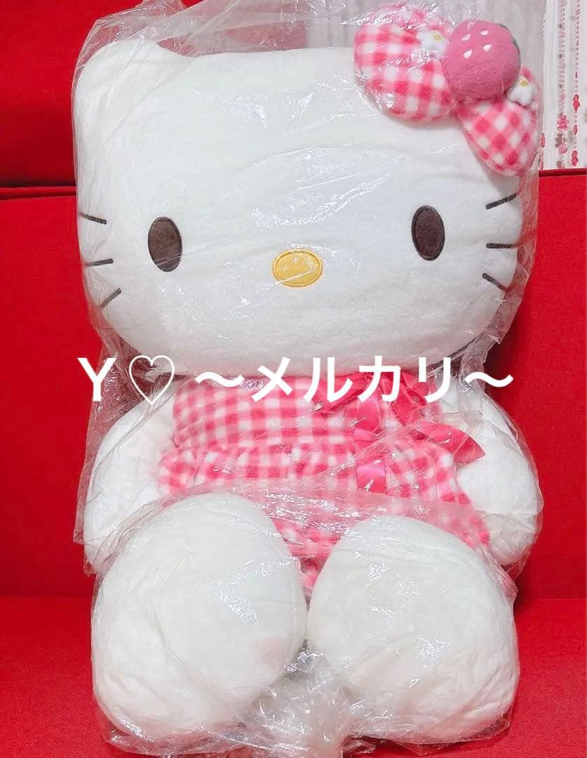 激レア 超希少 ハローキティ キティちゃん 特大 ギンガムイチゴ LL