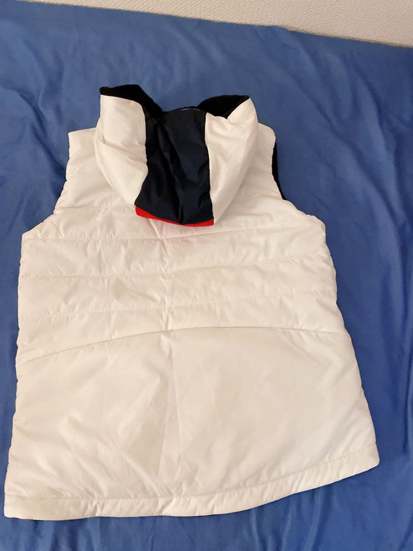 golf リバーシブル レディース フード付ダウンベスト 黒白