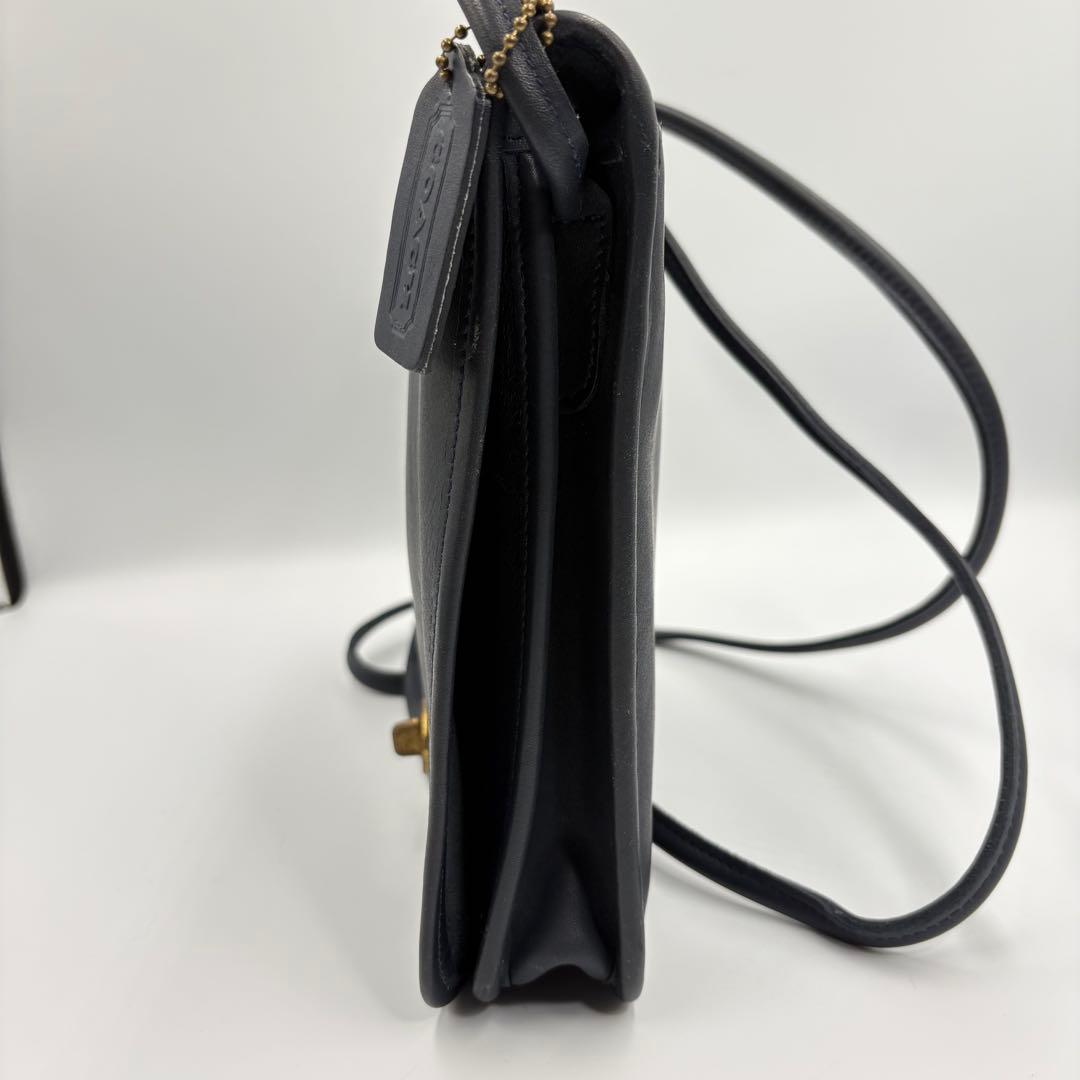 COACH オールドコーチ　9965 ネイビー　ターンロック　ショルダーバッグ