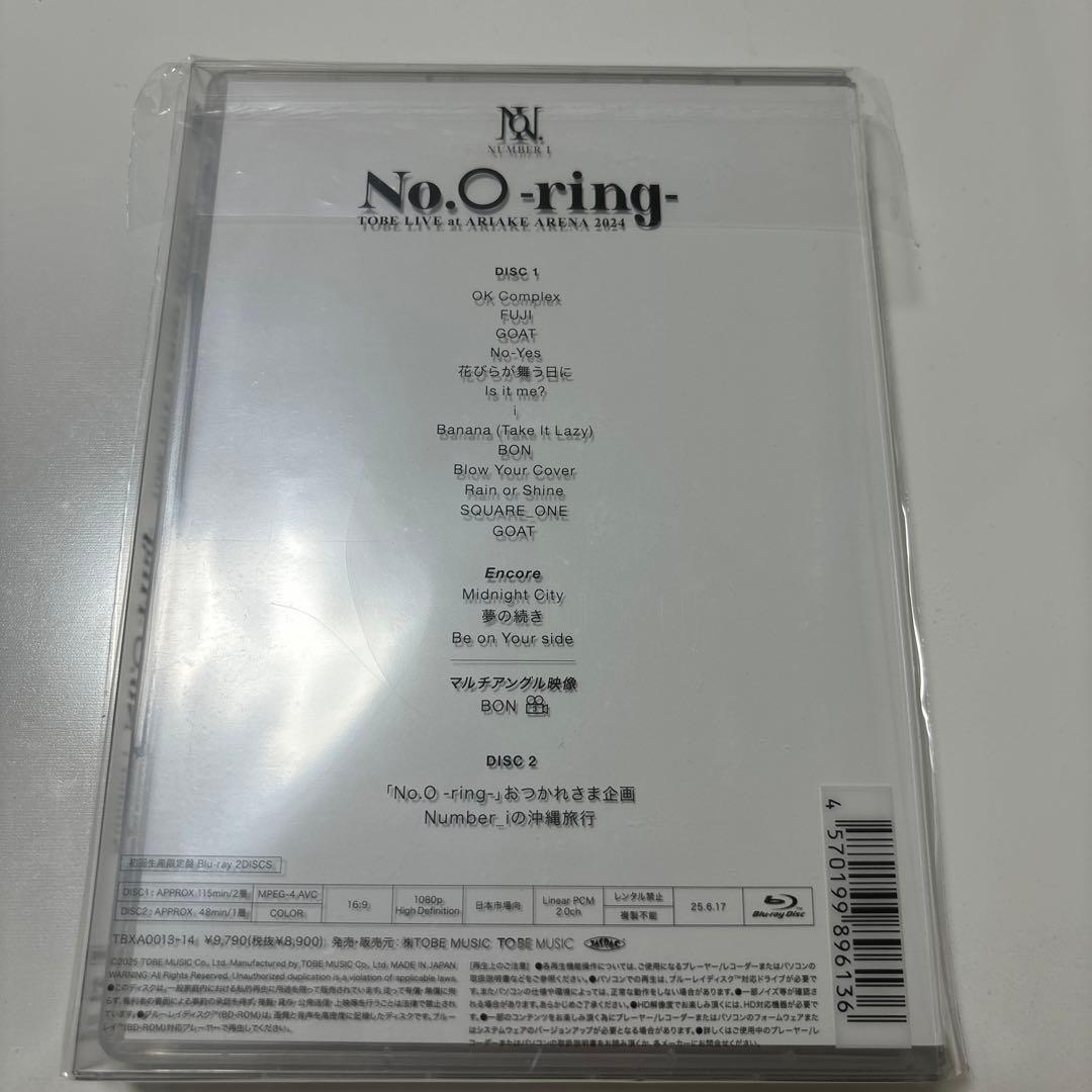 Number_i No.O-ring 初回生産限定盤　Blu-ray