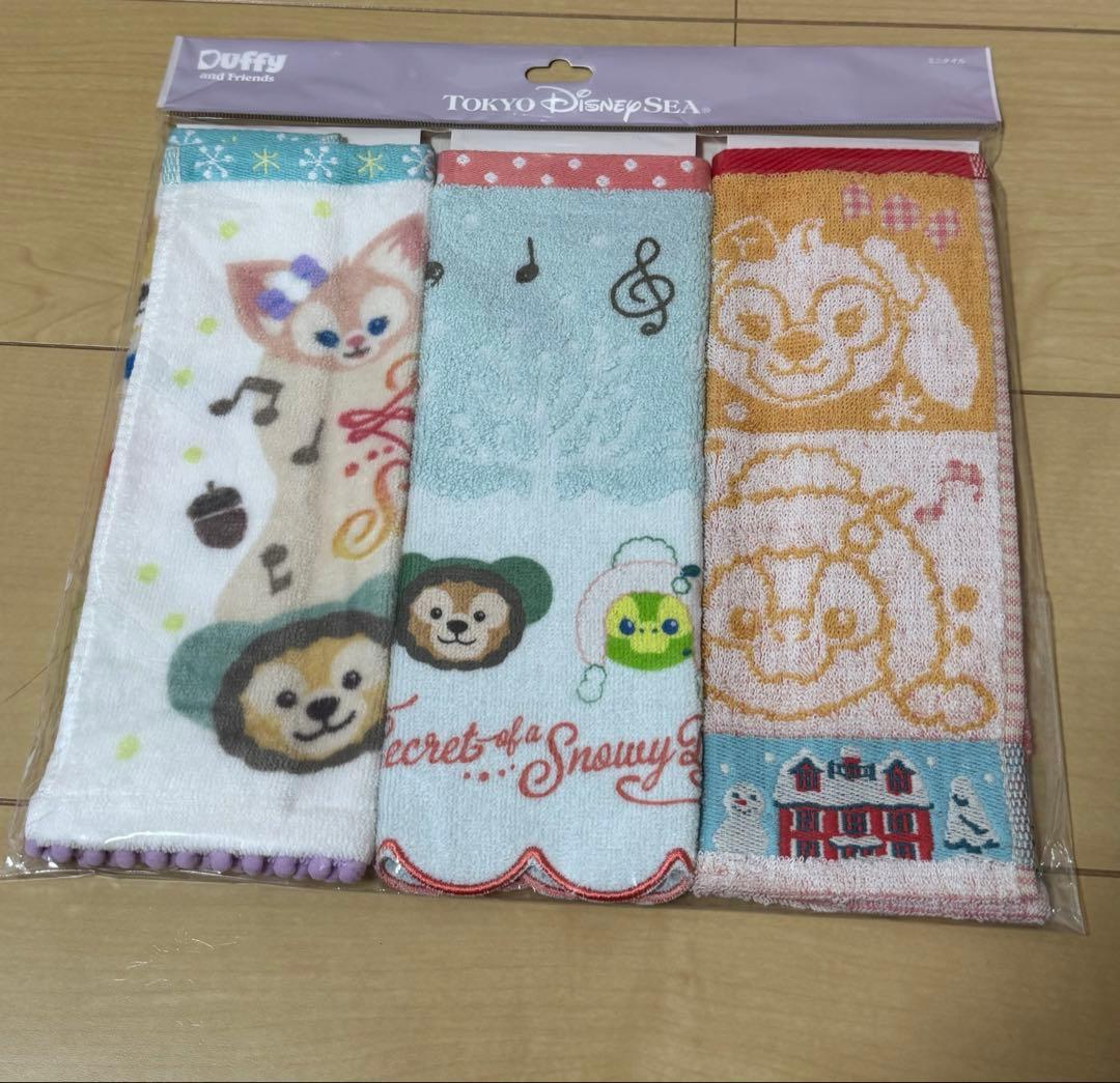 ディズニーシー　ダッフィー＆フレンズ タオル3点＋ハット 新品4点セット