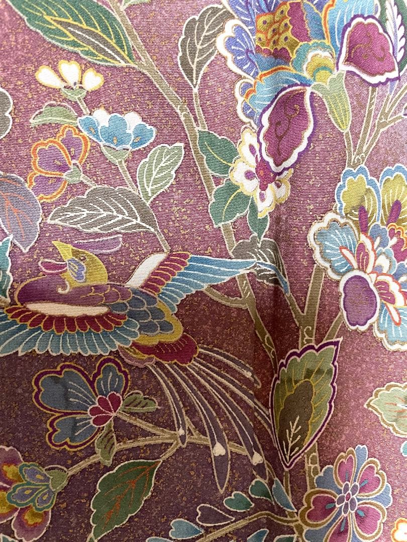 正絹 袷 訪問着 枝垂れ唐花 身丈（肩から）163㎝