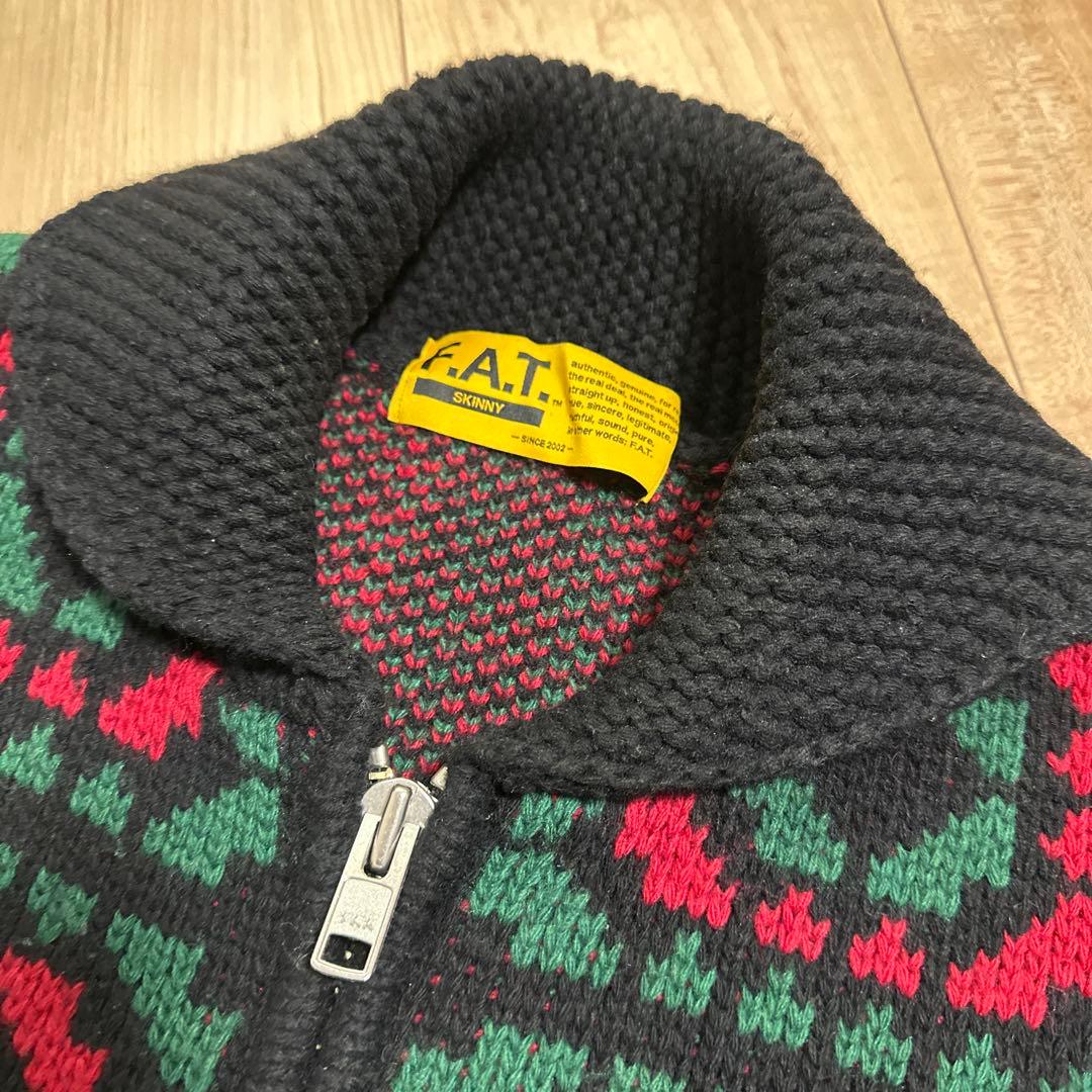 美品FAT COWCHET カーディガン　カウチンskinny