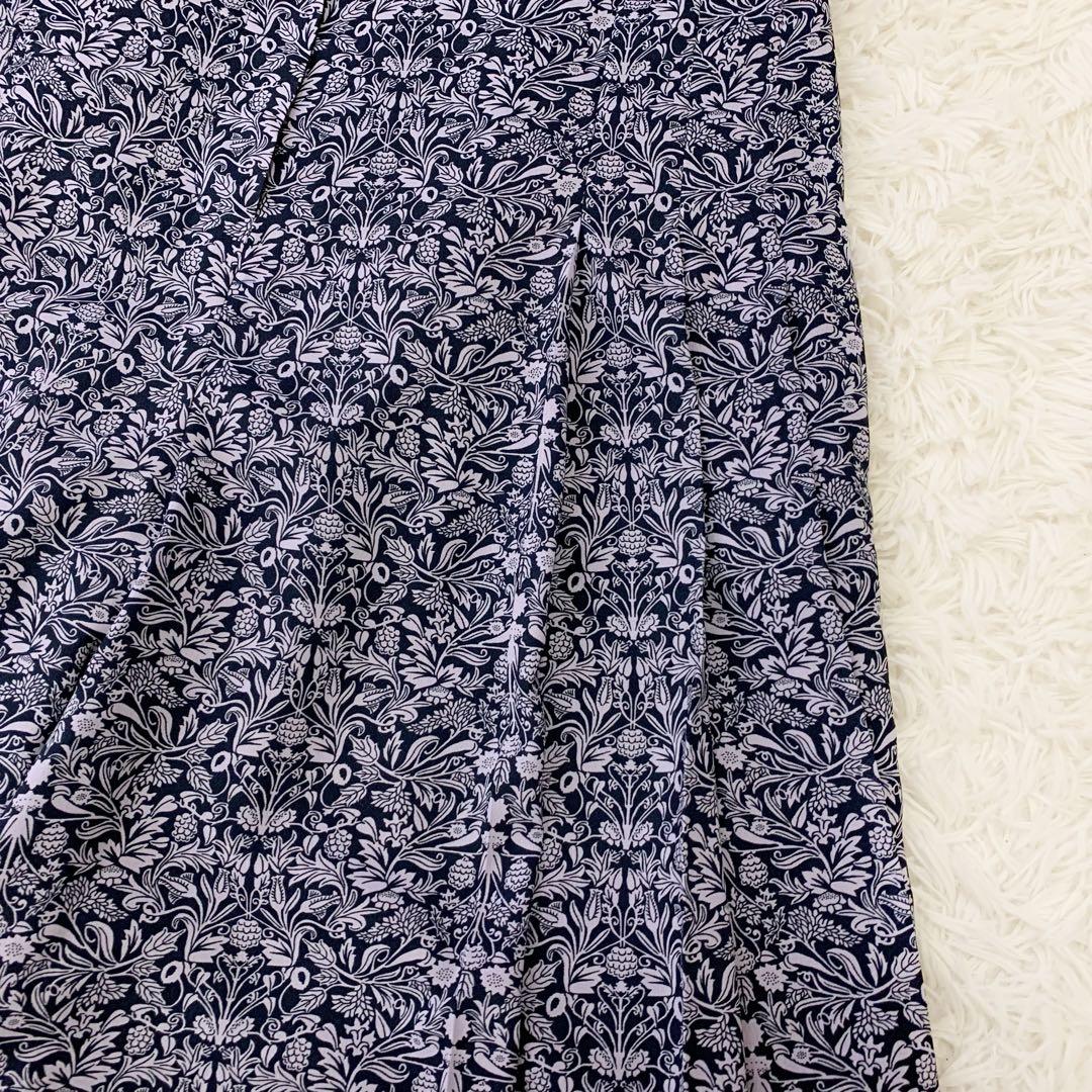 大きいサイズ】 レリアン タック ガウチョ パンツ ワイド 13 花 フラワー