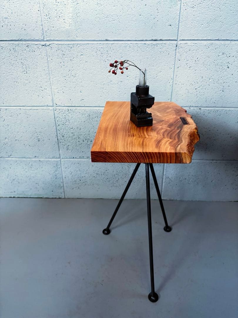 欅材サイドテーブル コーヒーテーブル ナイトテーブル 観葉植物置き台