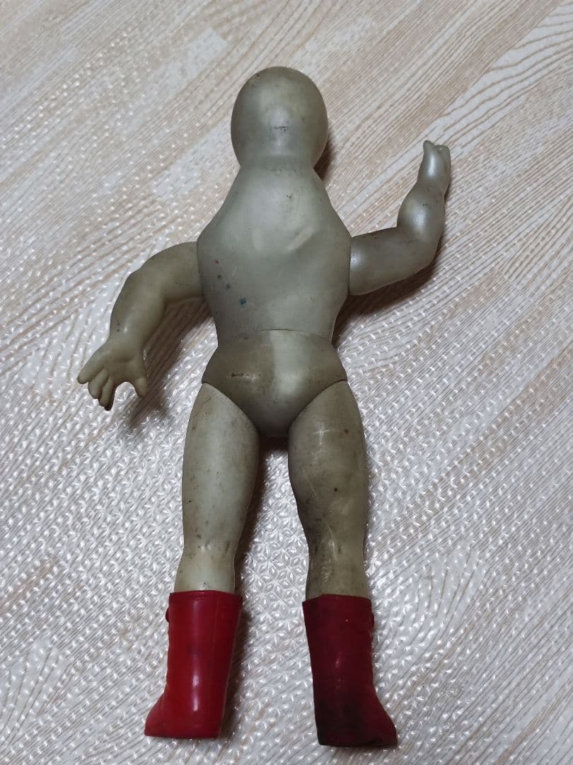 中嶋製作所当時物　タイガーマスク悪役レスラー　ミスターノー　ピンク　昭和　ソフビ