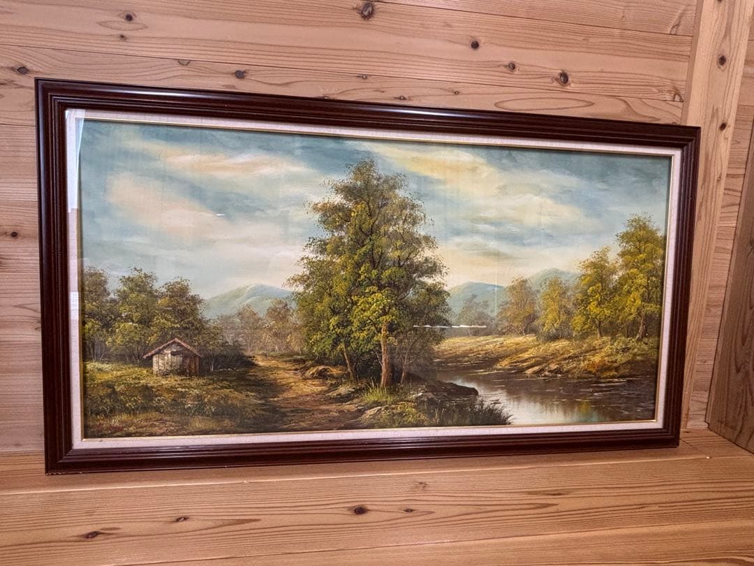 大作　油絵　『小川』　浅井忠？ 大作 油絵 『小川』 浅井忠？ 大作 油絵 『小川』 浅井忠？ 絵画