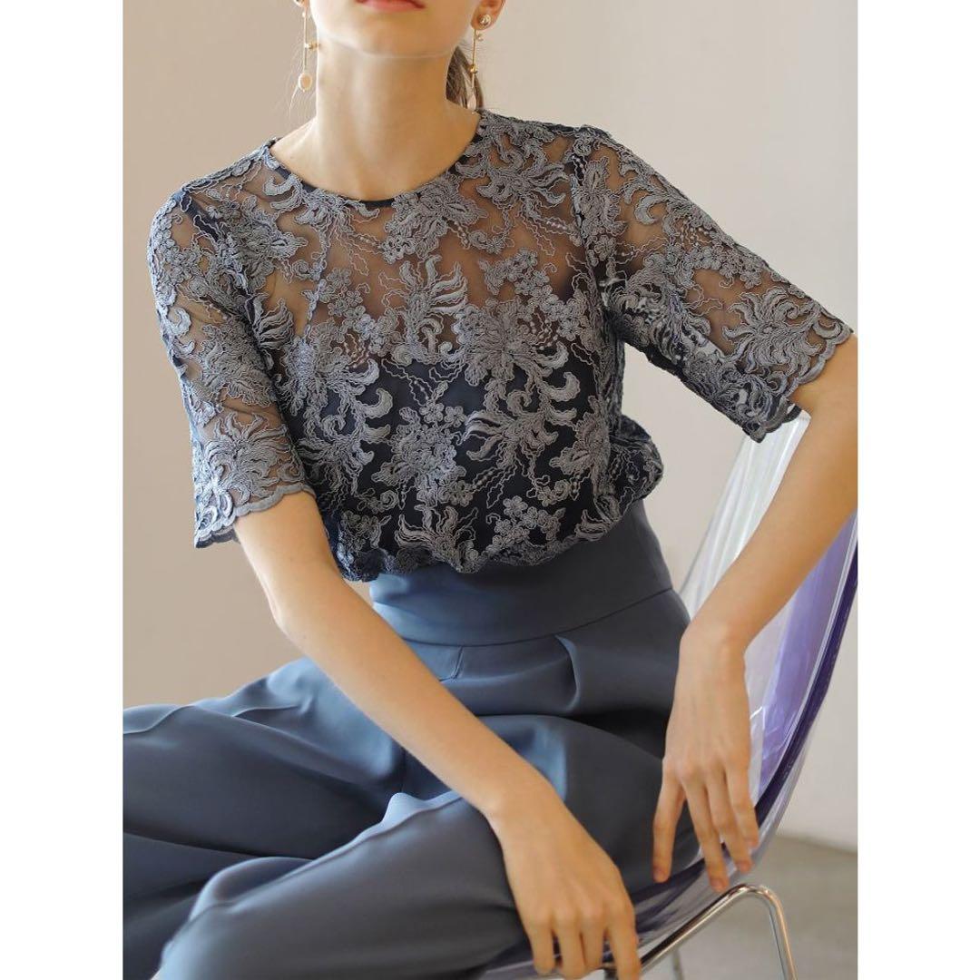 LAGUNAMOON ladyオーバーレースワイドパンツドレス ミント