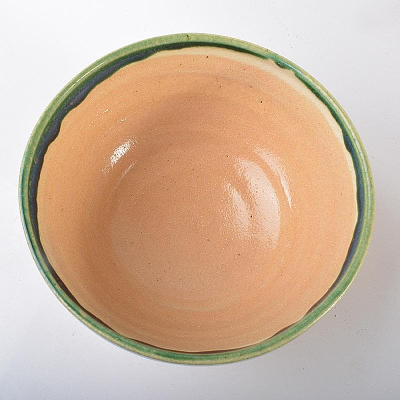 茶道具 桃山窯 林英二造 赤織部 数茶碗 9客 共箱 V 6116C