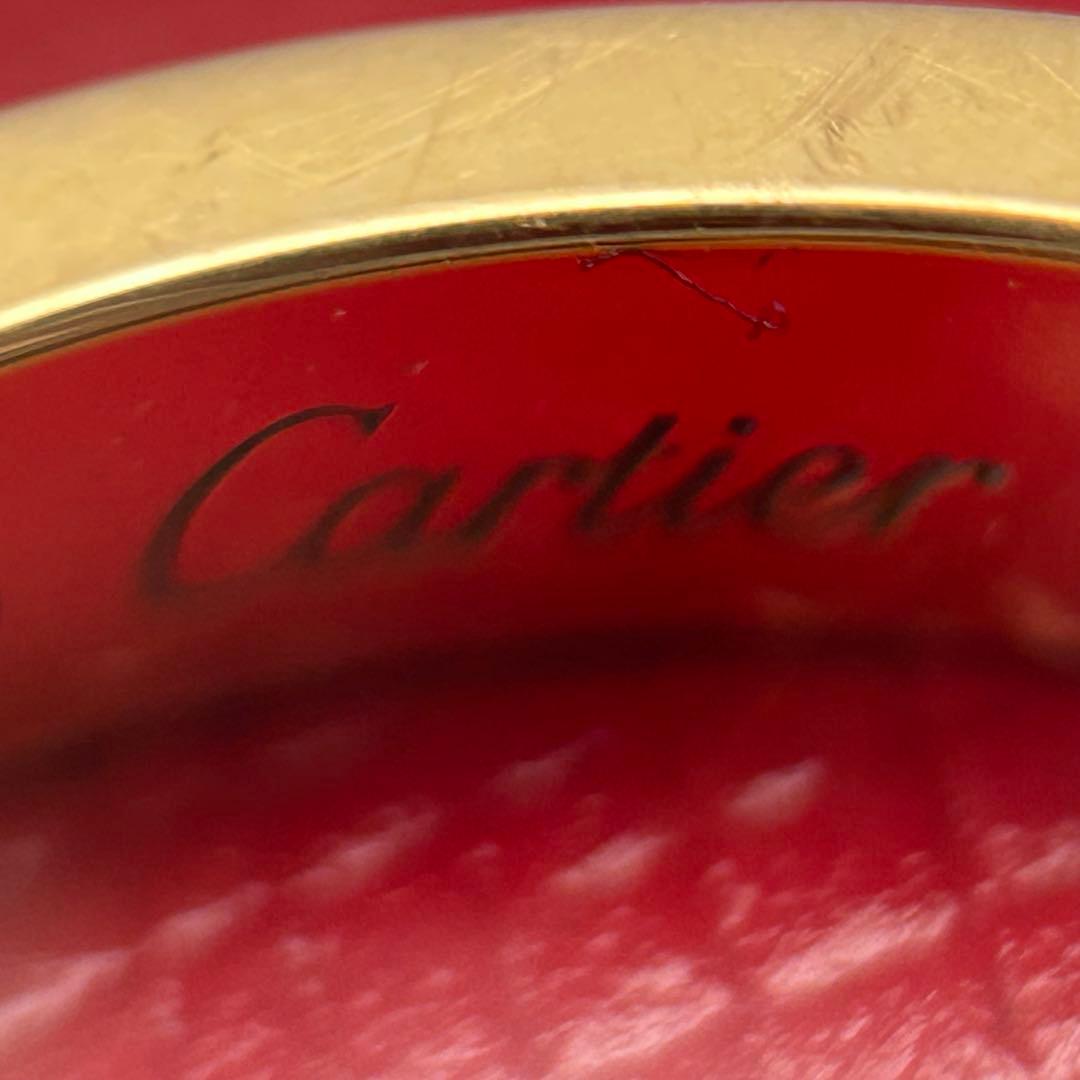 【保証書・箱付き】 カルティエ　Cドゥ エングレーブド　リング　ダイヤ　PG