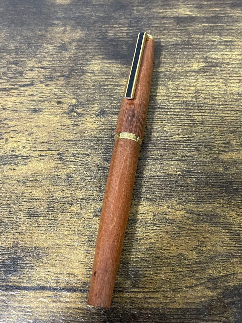 1974年製 初代カスタム 高級天然 イタヤカエデ 大型18金 万年筆 細字