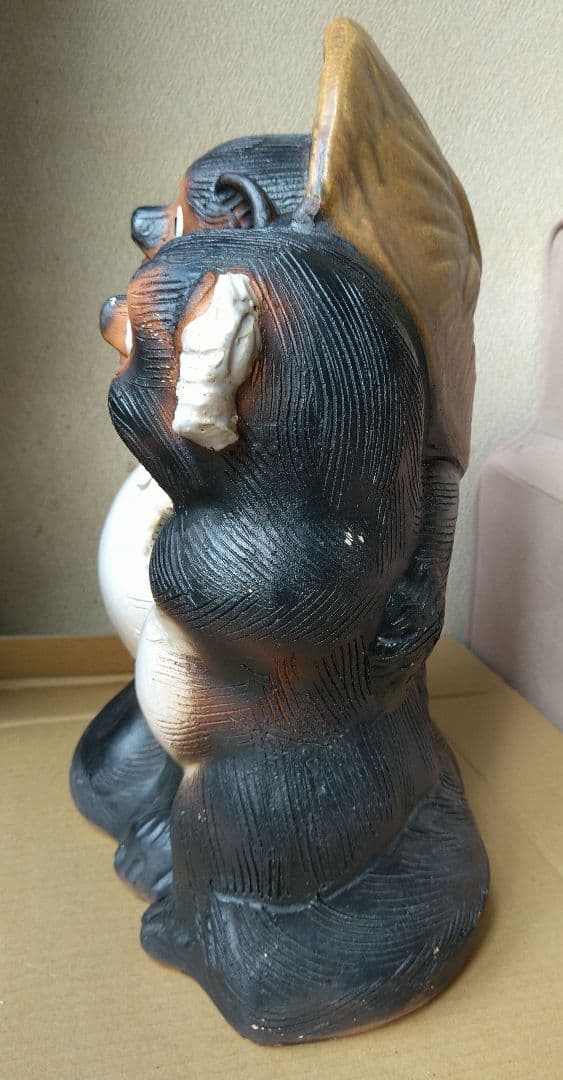 信楽焼 宗陶苑 夫婦たぬき 高さ約32cm