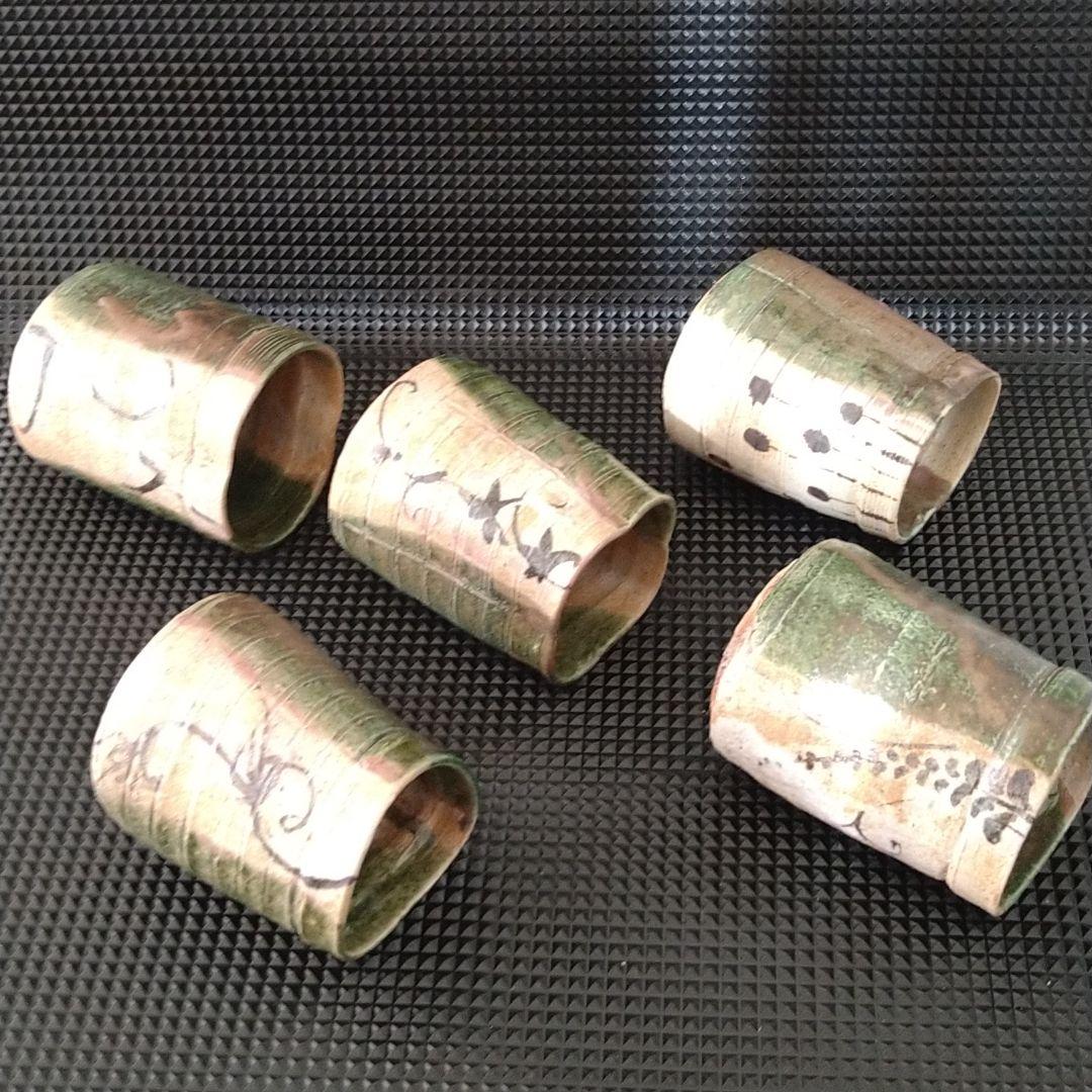 整理NO.84。織部筒向付 五客 江戸前期 - メルカリ