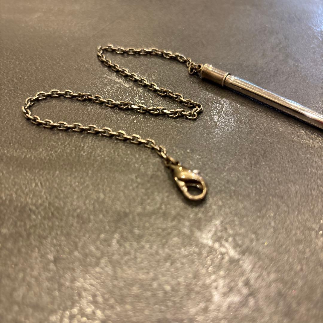 HERMES⭐︎シルバーシャープペン　チェーン付き ケース付き