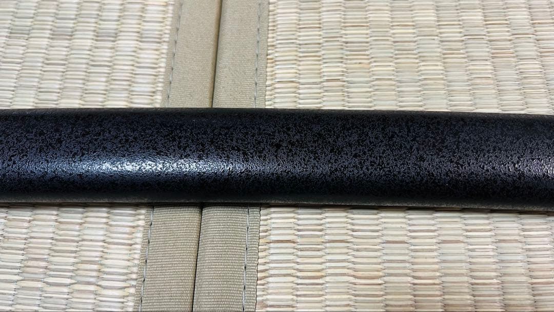 模造刀 雲龍拵え 互の目刃文 石目鞘 透かし鍔 大刀 黒刀 250504-1