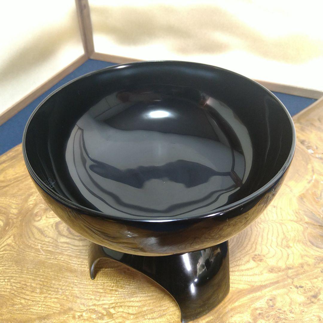 夢子AC80 輪島塗 菓子器 灯籠型菓子器 蓋付 三脚 木製漆 高脚 木箱