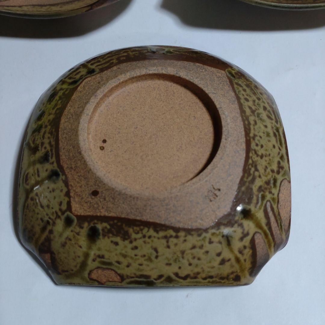 益子焼【木森基人】作 中皿 三客揃い