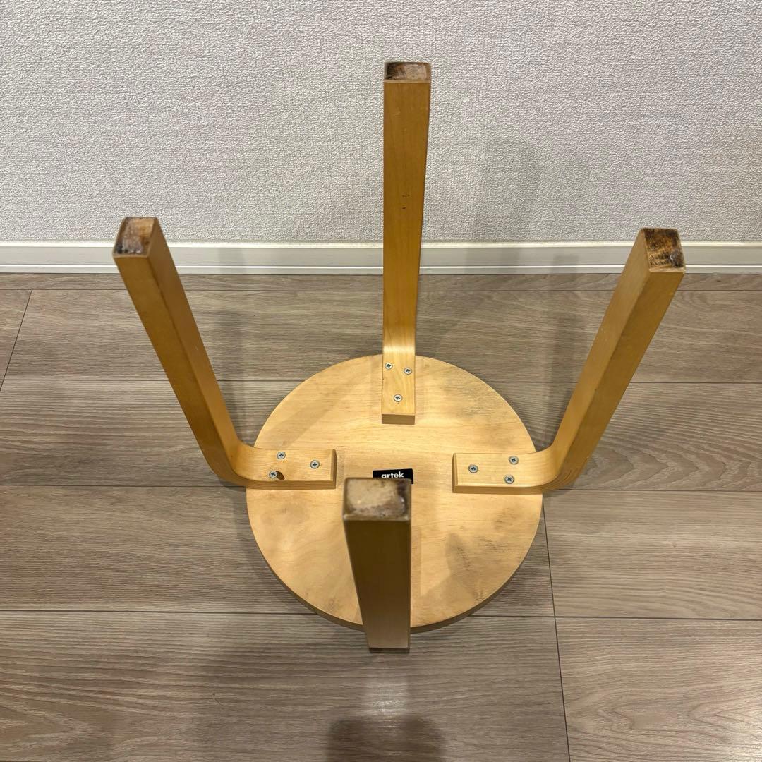 アルテック　アアルト　E60　スツール60　ナチュラルリッカー　4本脚