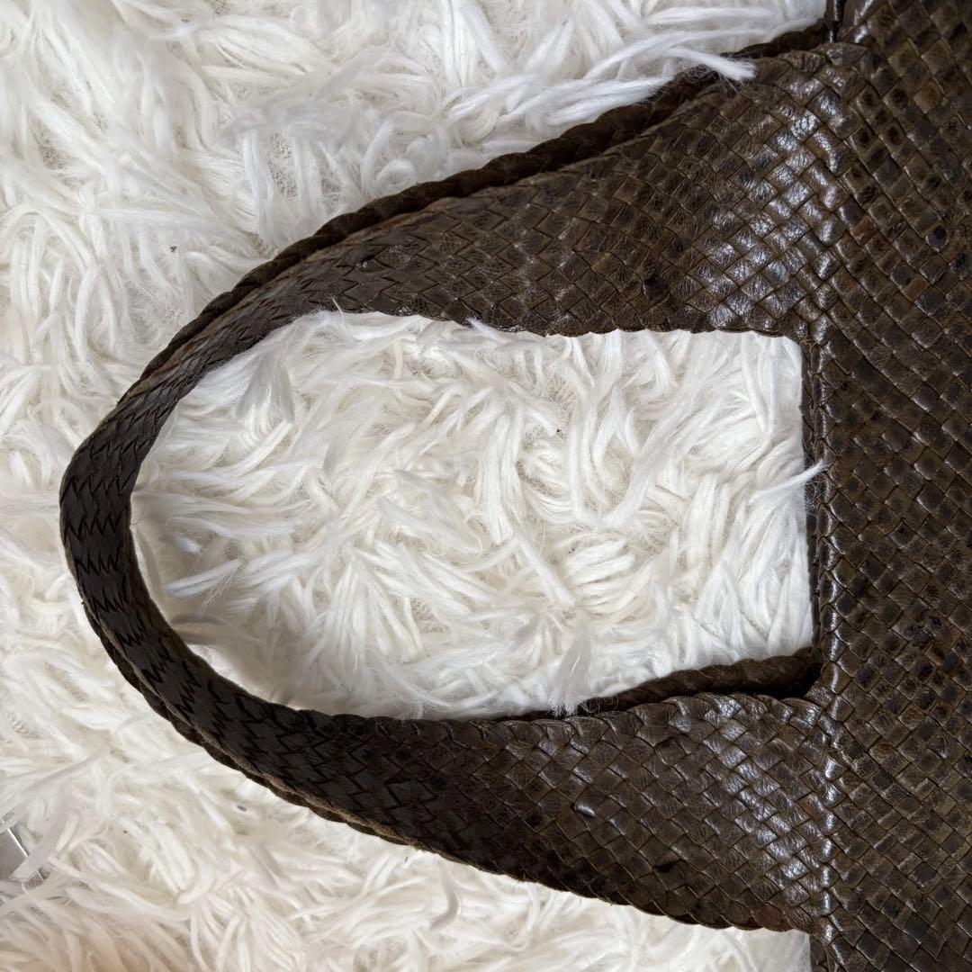 JURGEN LEHL ヨーガンレール　レザー　ハンドバッグ　編み込み　ボール