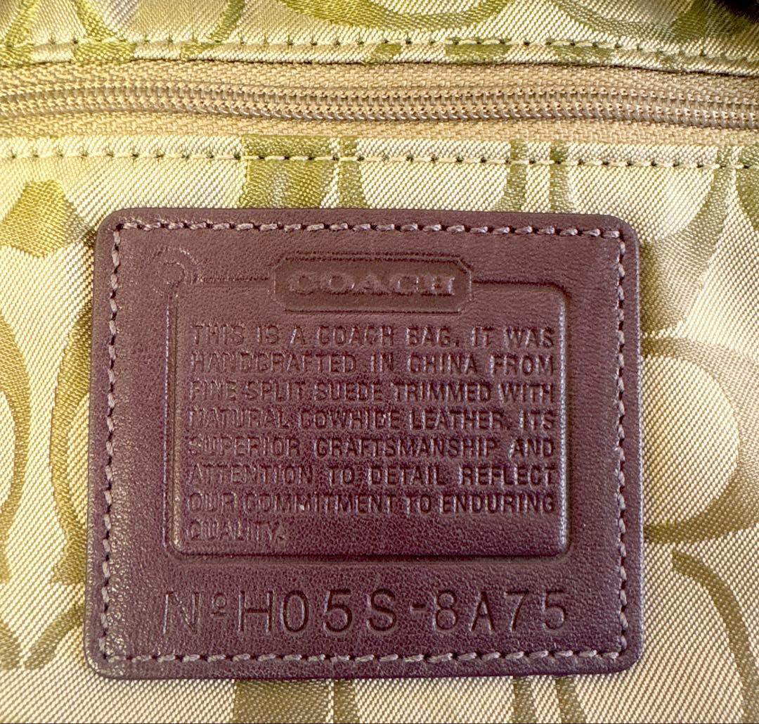 COACH Hamptons Hobo スエード ショルダーバッグ 8A75