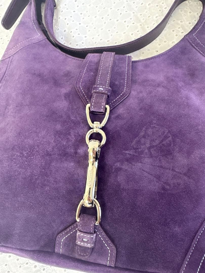 COACH Hamptons Hobo スエード ショルダーバッグ 8A75