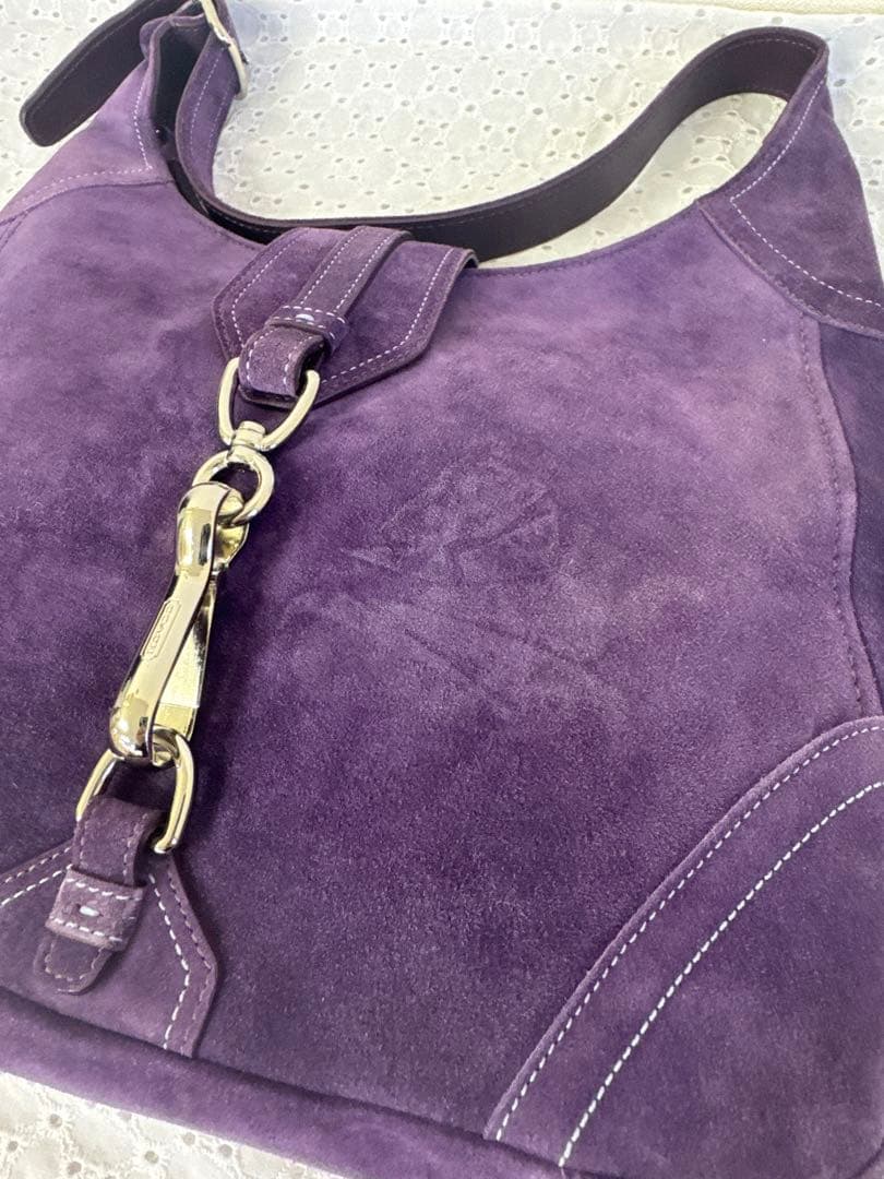 COACH Hamptons Hobo スエード ショルダーバッグ 8A75
