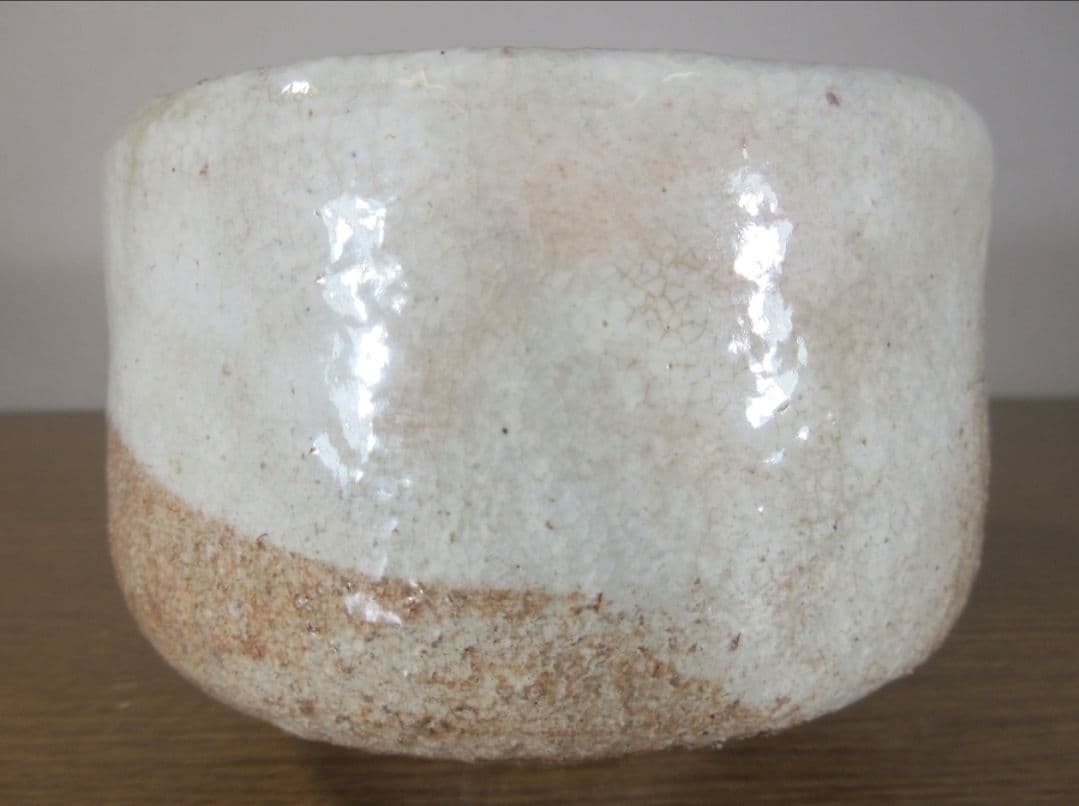 真作保証 12代 田原陶兵衛 自作 萩灰被り茶碗 コレクター放出品