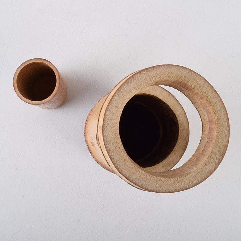 茶道具 影林宗篤作 花入 銘「千年翠」 紫野 小林太玄極め