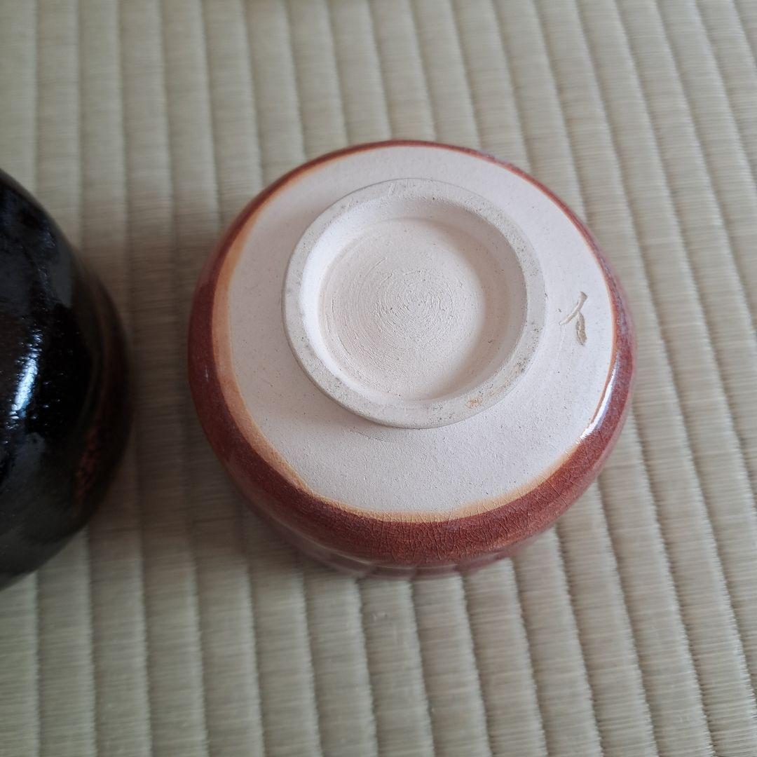 さくまる　一重切花入、唐銅花入、楽茶碗×2 菓子器×2 茶碗×2