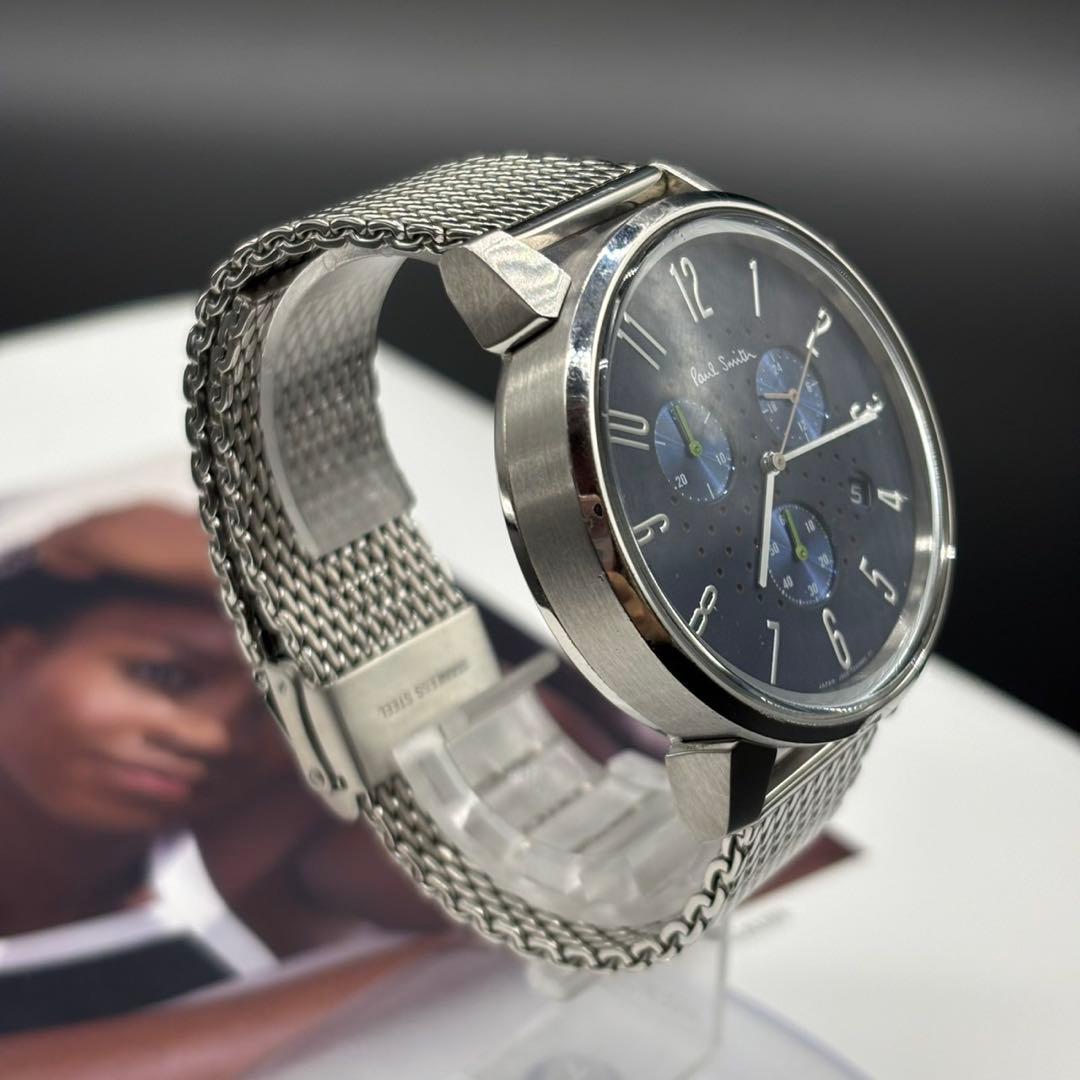極美品 Paul Smith ポールスミス クロノグラフ 腕時計 メンズ