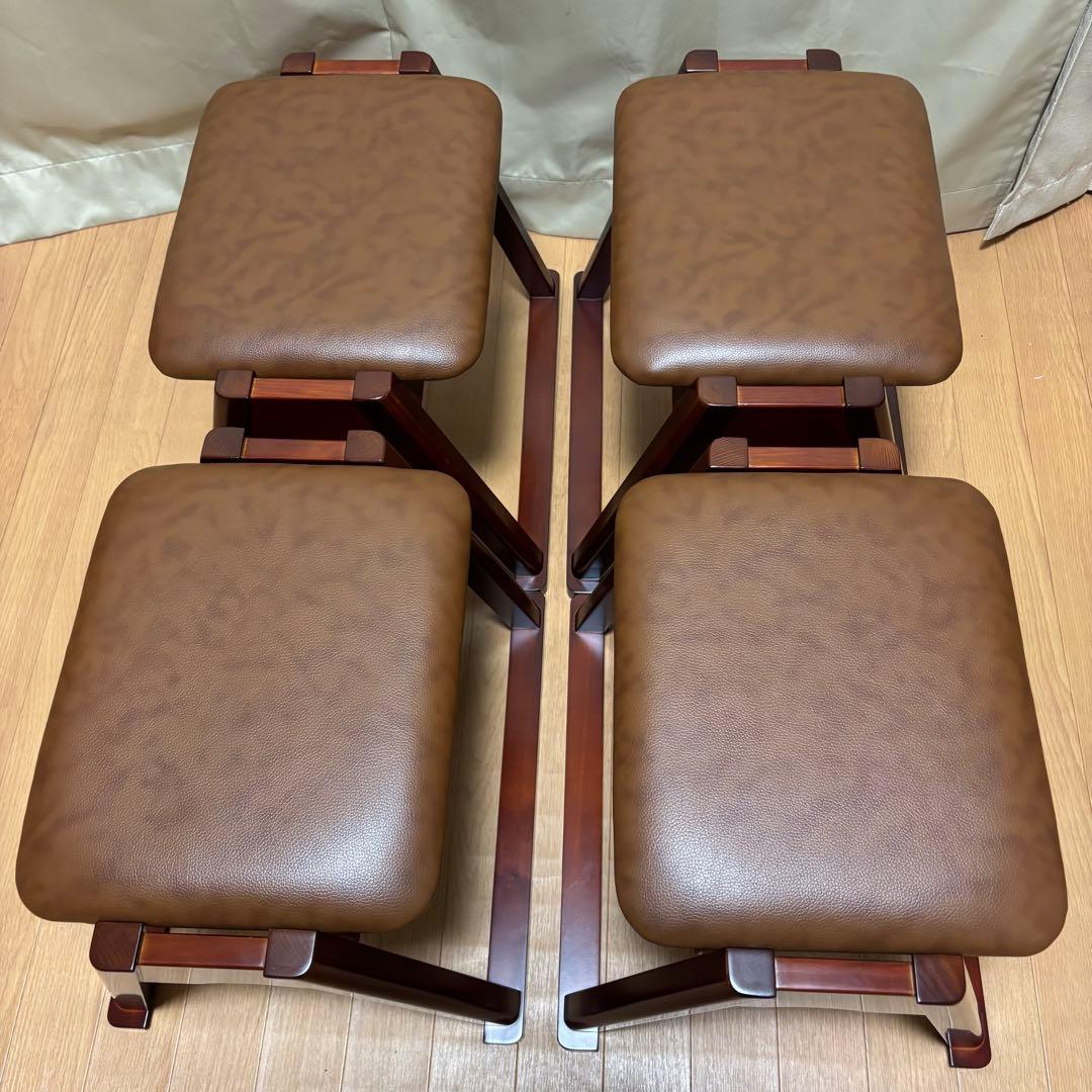 本堂用椅子 4個セット スツール　重ねて保管