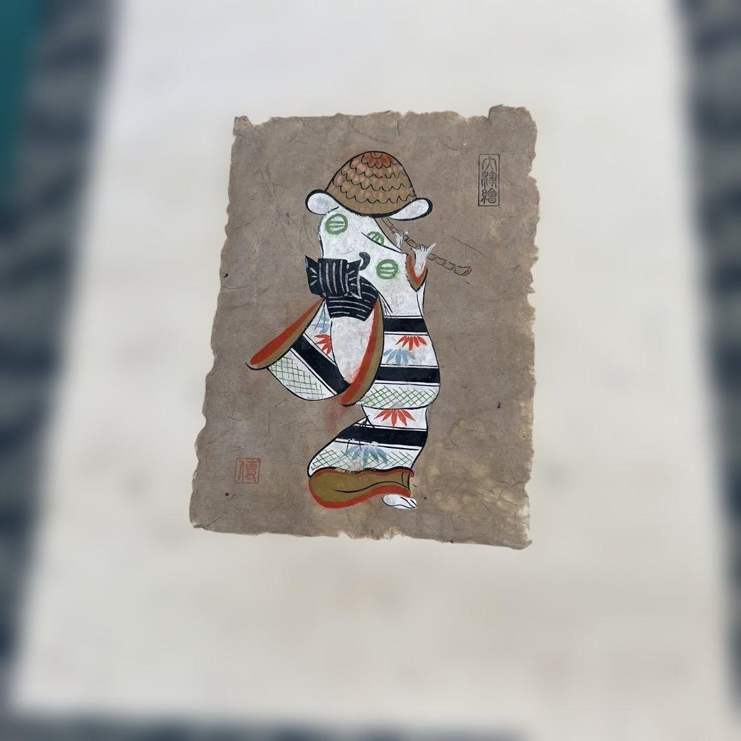 大津絵掛軸（女虚無僧）