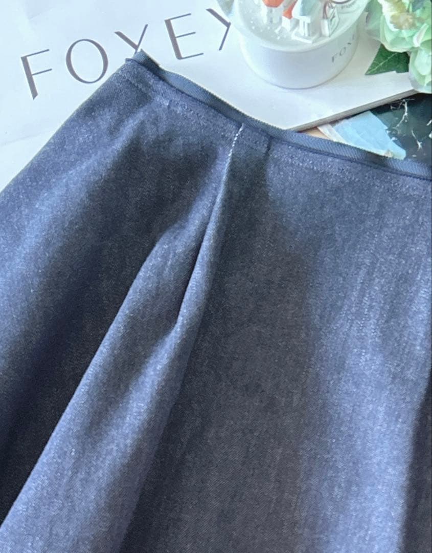 極美品！FOXEY2025即完売バロンデニムスカート 38 Rene