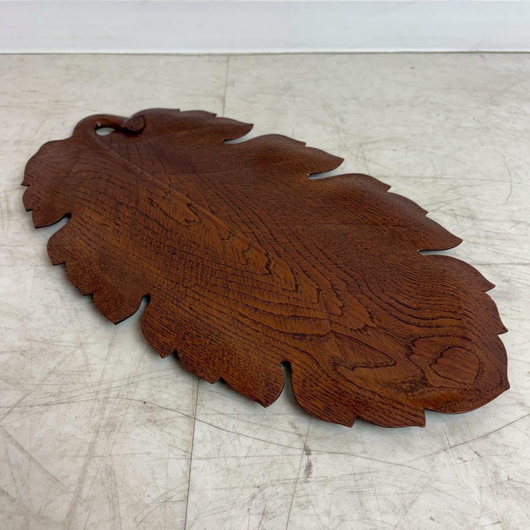 煎茶盆 木彫 在銘 葉盆 煎茶道具 茶道具 - メルカリ