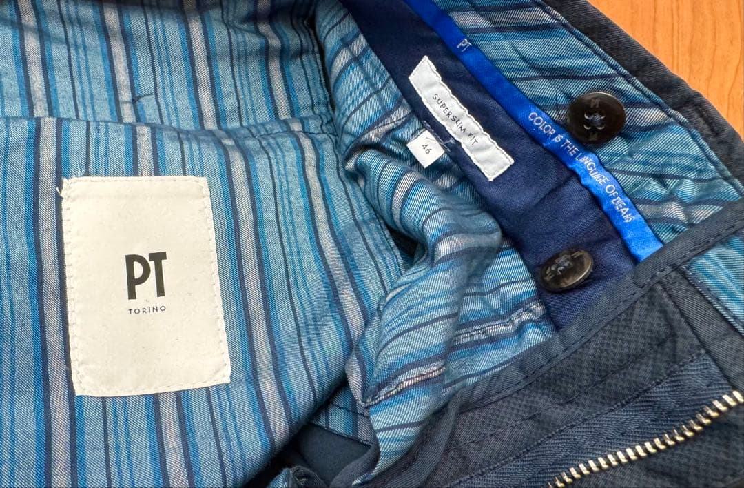 PT TORINO パンツ 46 ダークネイビー 新品 未裾上げ - メルカリ