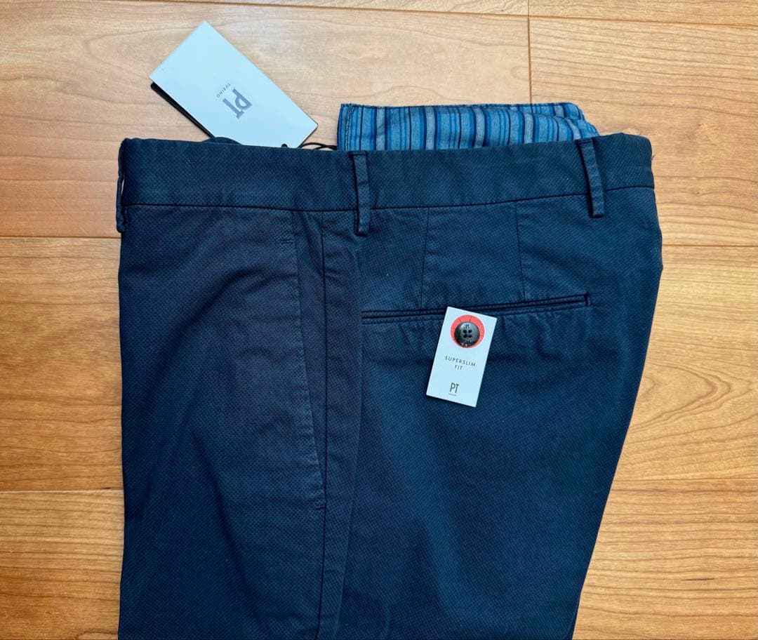 PT TORINO パンツ 46 ダークネイビー 新品 未裾上げ - メルカリ
