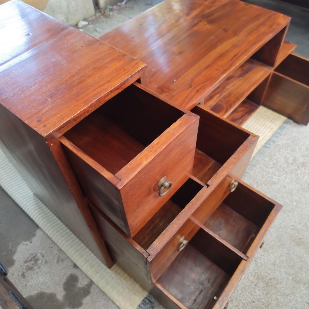 さ*ま様 昭和レトロ 大正ロマン 無垢材チェスト 引き出し付き 古民家 当時