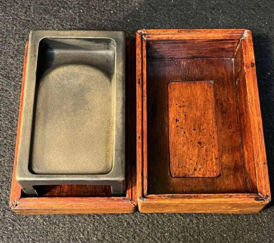 硯中国 清時代古玩 唐木 文房書道具年 代物