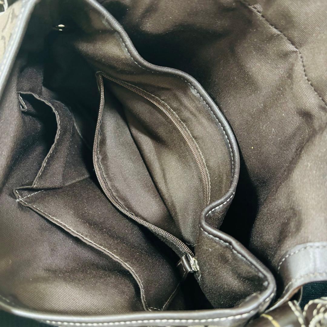 【美品】COACH ソーホー シグネチャー ワンショルダー10297 ブラウン