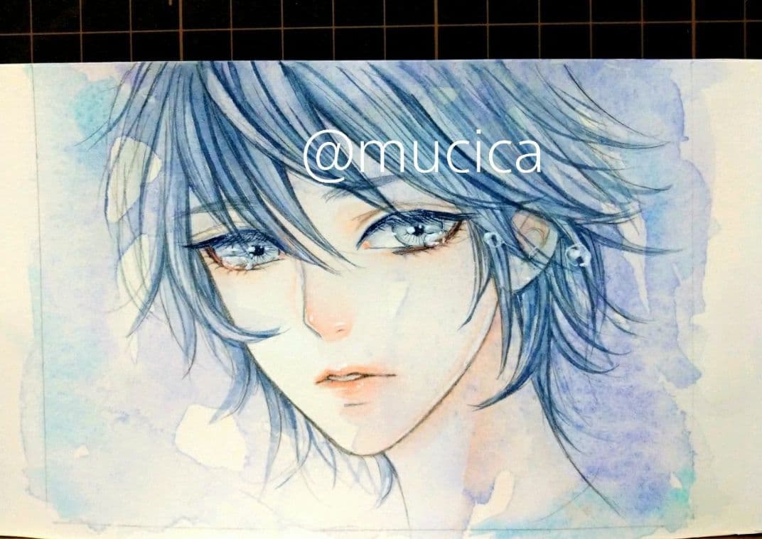 専用　手描きイラスト《Don't cry》絵画　オリジナル　水彩画